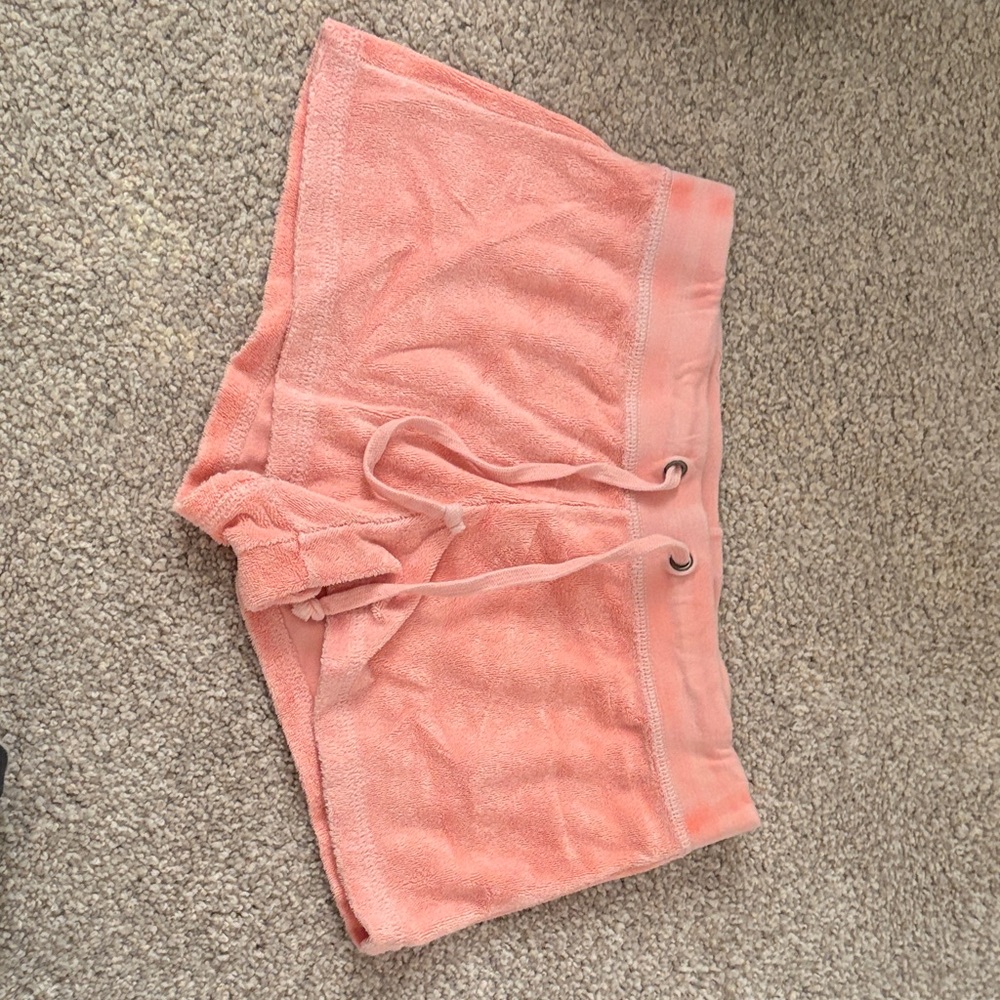 Lucy Coral Terry Cloth Athletic Shorts